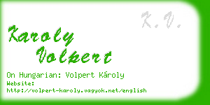 karoly volpert business card